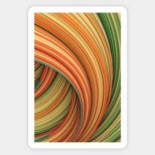 Fountain Flux Red, Green and Orange Abstract Minimal Artwork Magnet